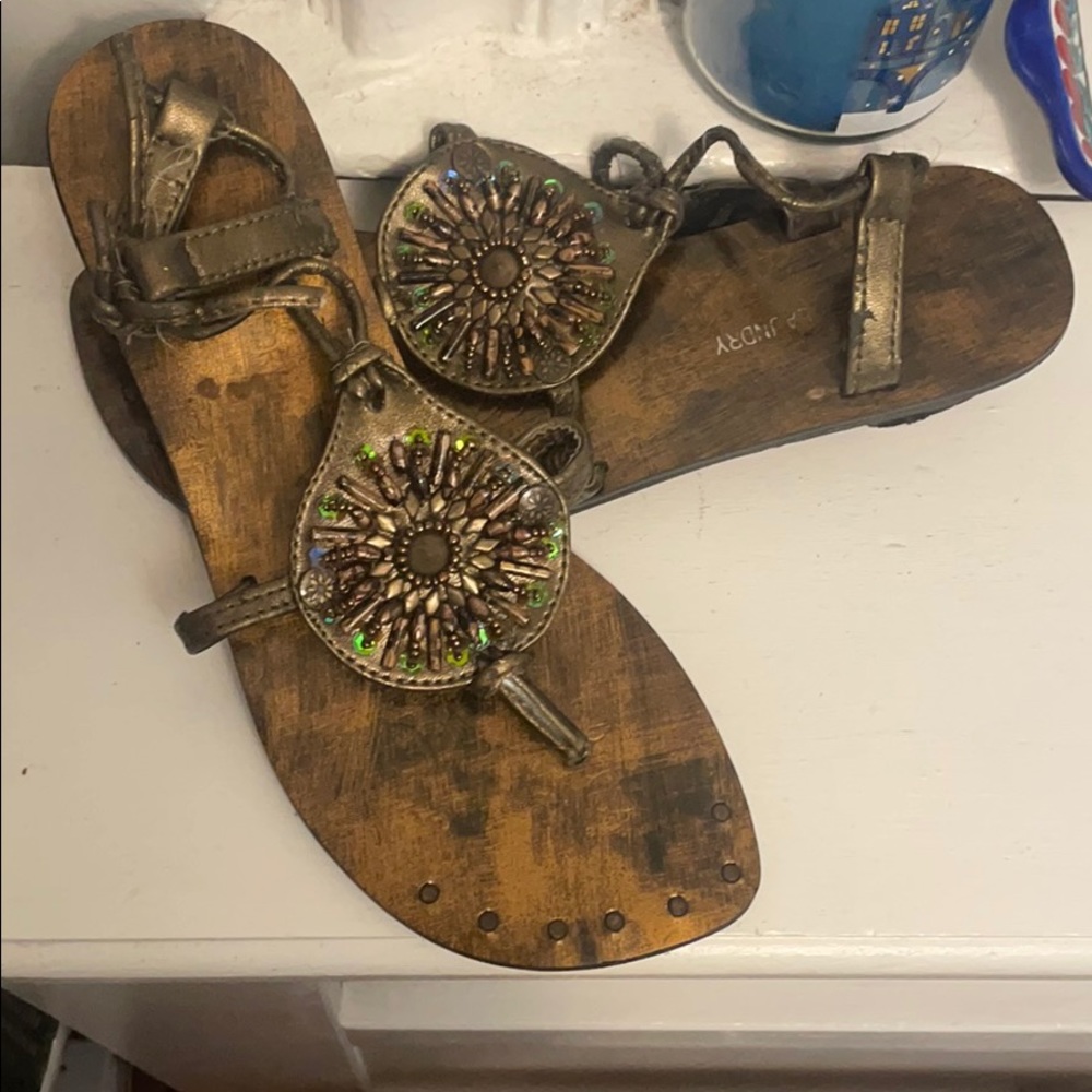 Chinese Laundry Rustic Weathered Lace Up Sandals